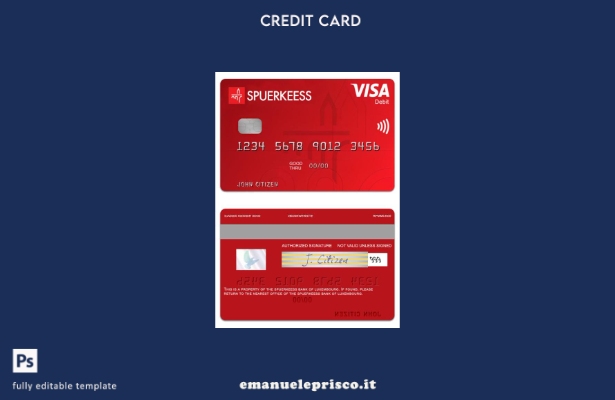 stile verificato Lussemburgo Il modello di carta di debito Visa della Spuerkeess